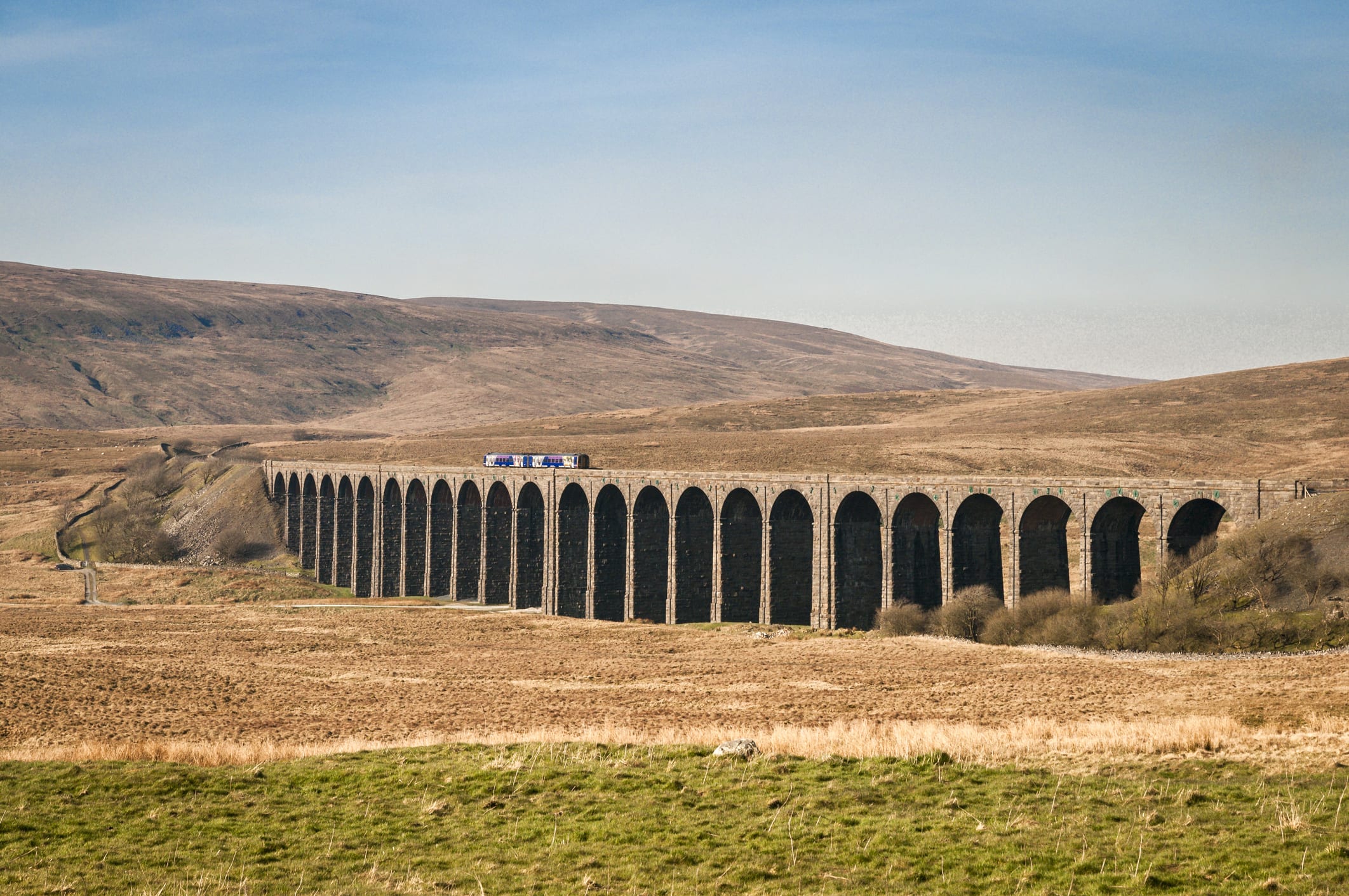 Ribblehead Viaduct in Ribblesdale, North Yorkshire, England