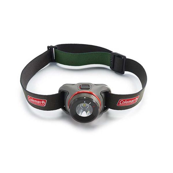 Headtorch with black and red strap