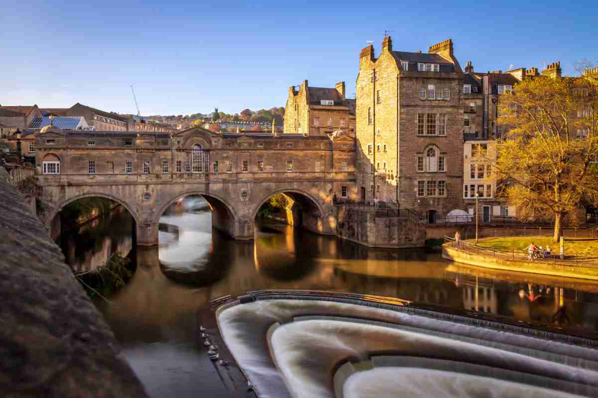 Pulteney Bridge and the River Avon at Sunset Hour