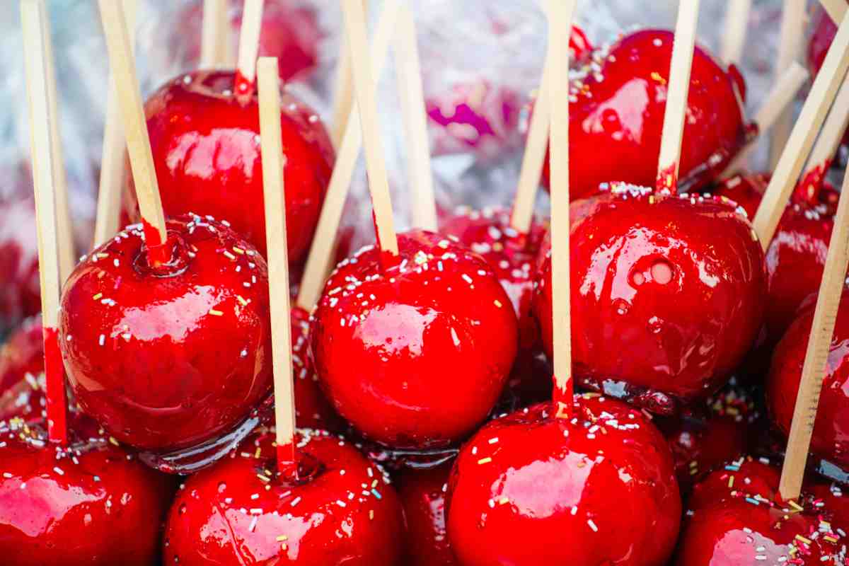 Bunch of toffee apples