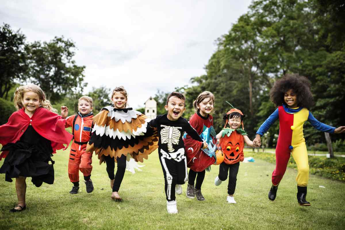 Little kids at a Halloween party