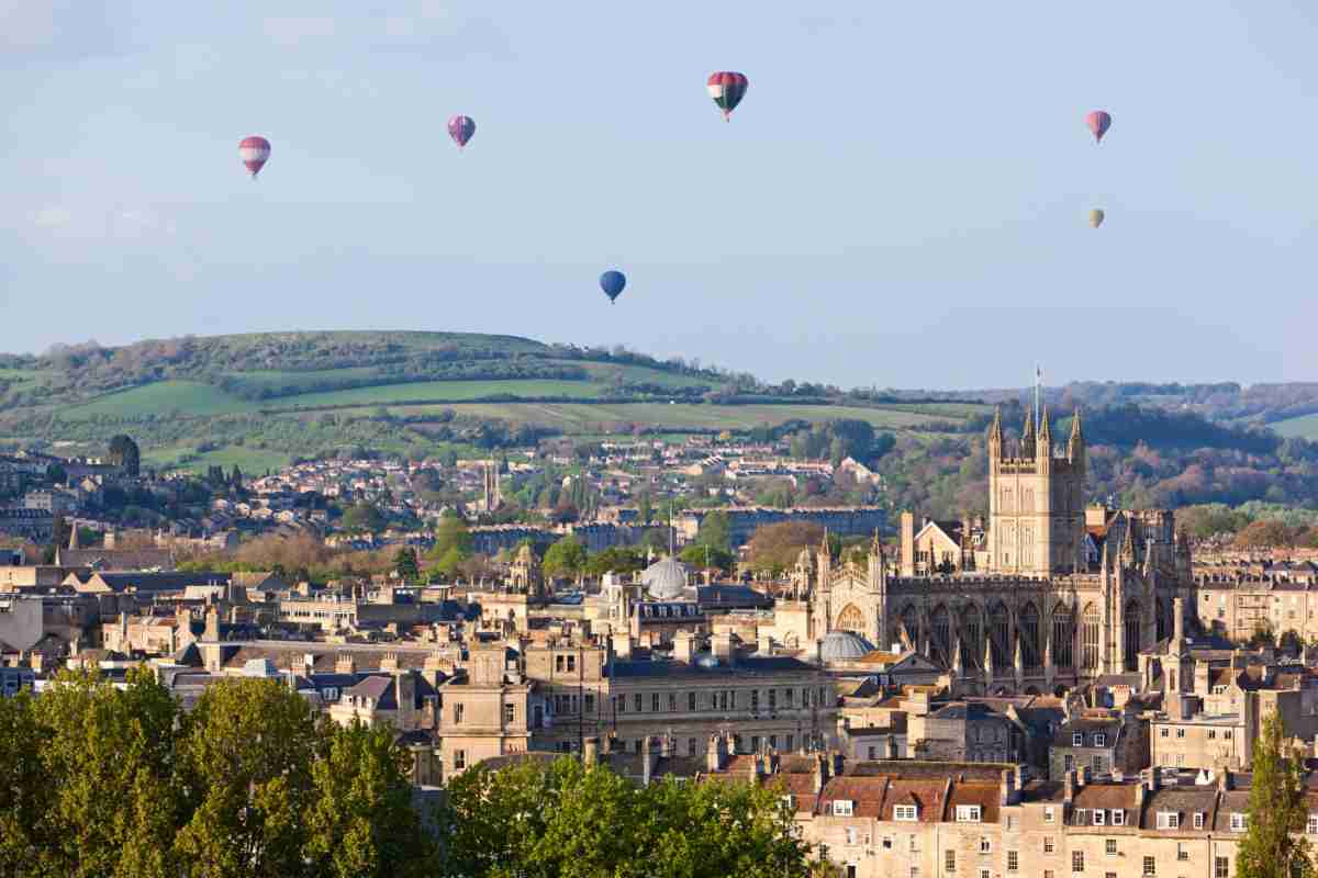 Hot Air Balloons over City of Bath
