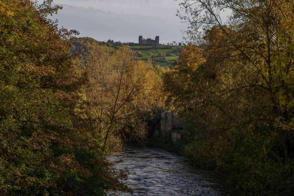 Autumn view of Riber Castle in Matlock