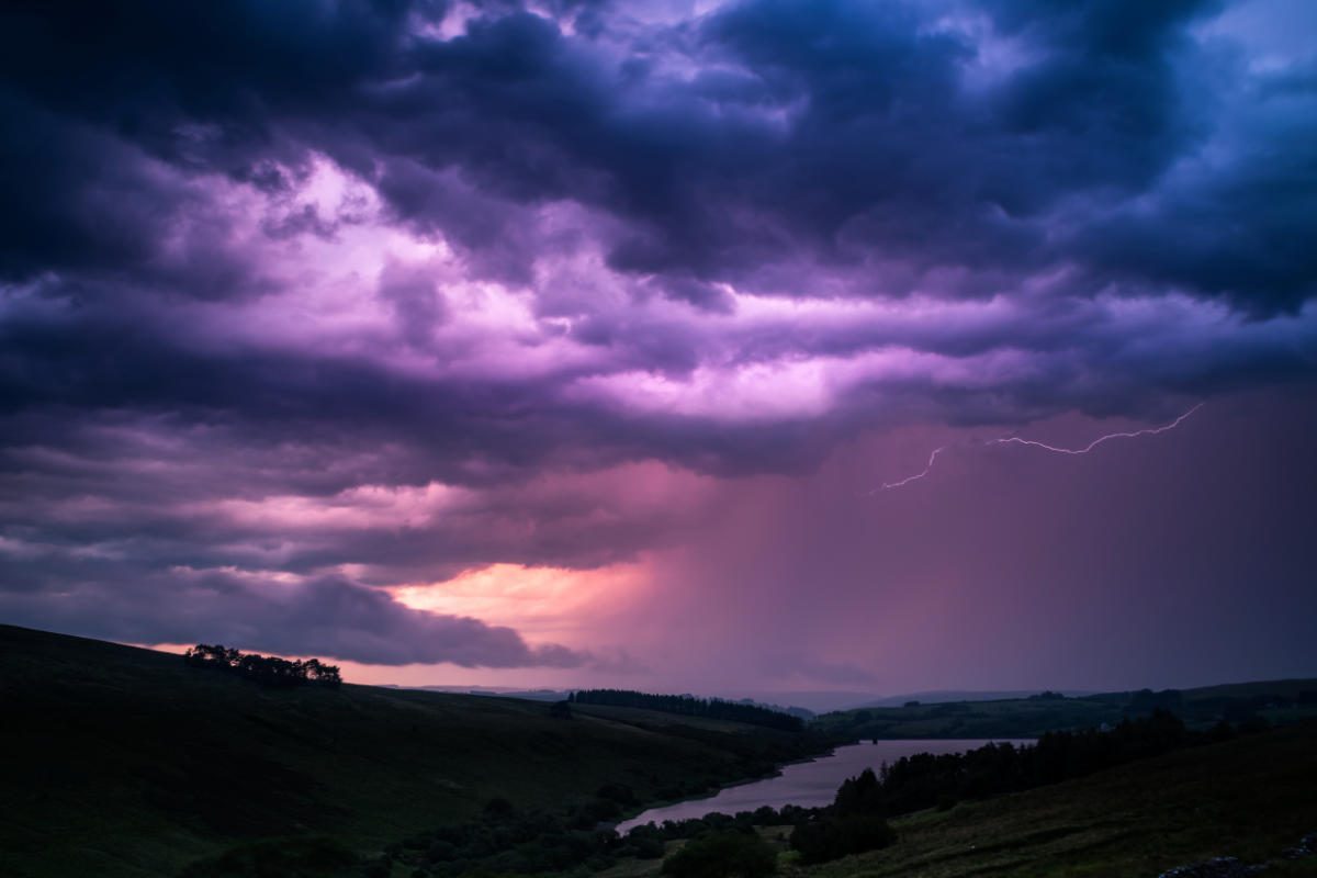 Thunder and lightening in the Brecon Beacons