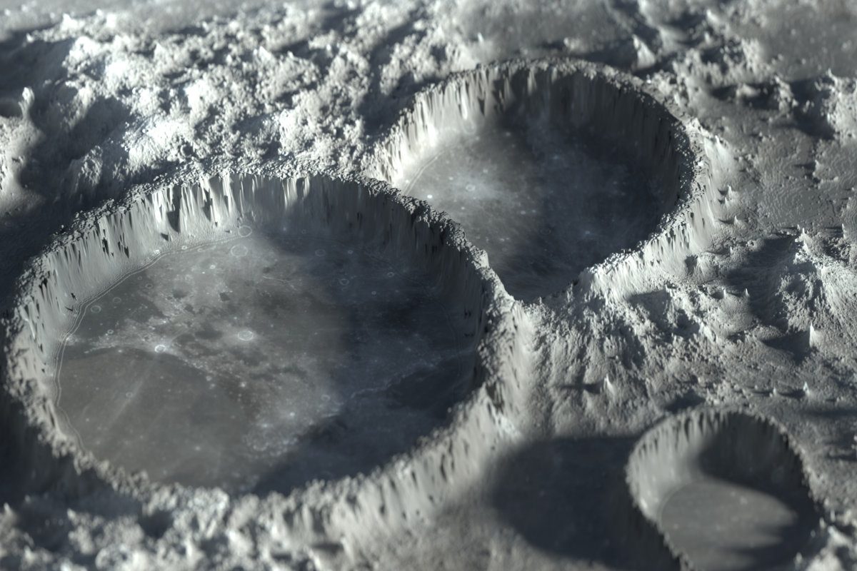 Craters on the moon 