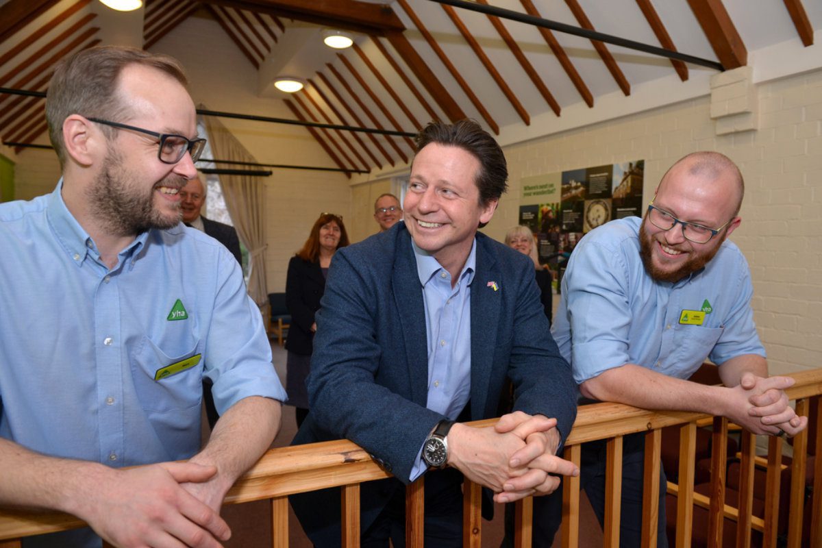 Tourism Minister meets staff at YHA Ironbridge Coalport