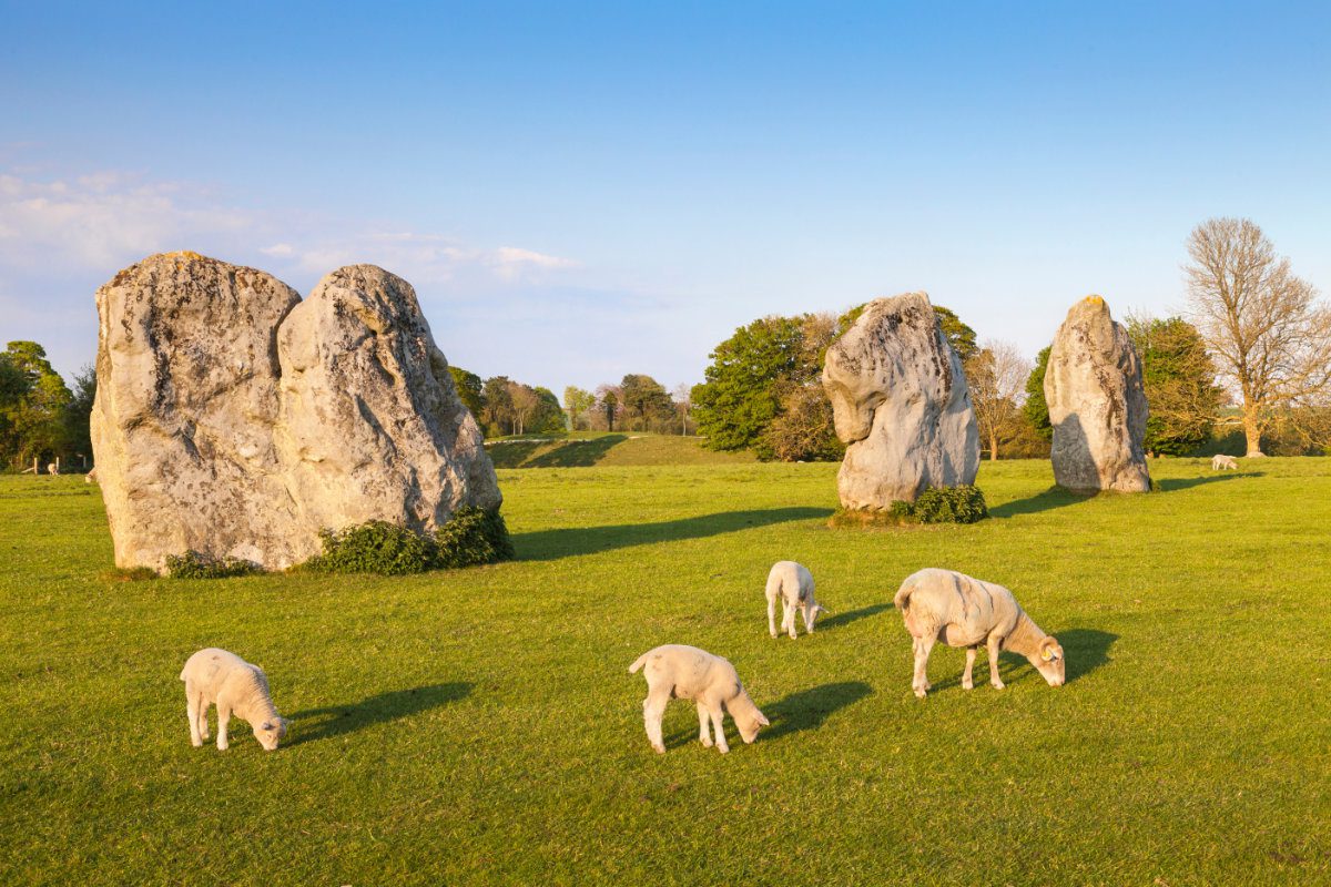 Part of the stone circle at Avebury Great Henge