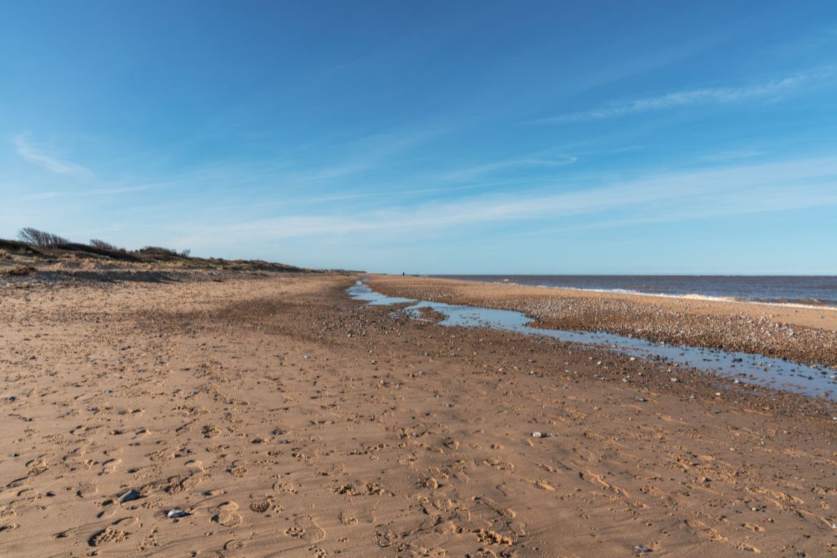 Empty beach at Caister-on-Sea