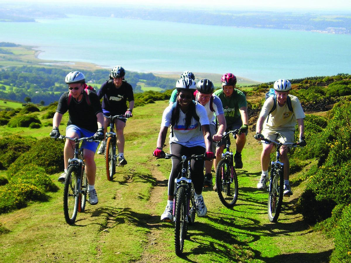 Conwy cyclists over the tops