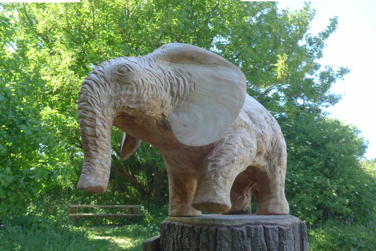 Elephant sculpture at Devil's Dyke